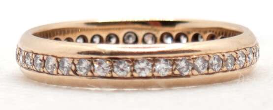 Memory-Ring, 585er GG, besetzt mit 42 Brillanten, Ges.-Gew. 3 g, RG 57,5 - photo 1