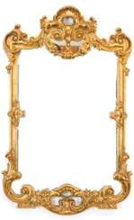 Spiegel im reich verzierten, goldfarbenen Rahmen, 101x60 cm
