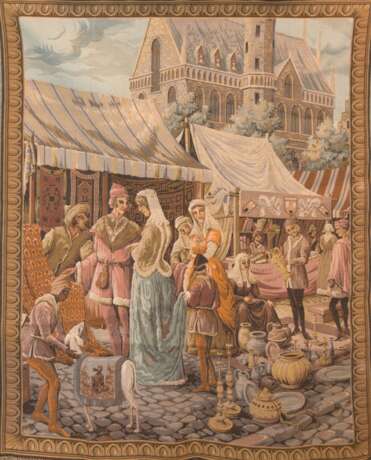 Gobelin "Orientalische Marktszene", 20. Jh., 130x102 cm - фото 1