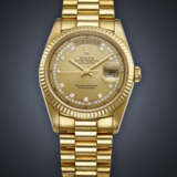 ROLEX, YELLOW GOLD AND DIAMOND-SET 'DAY-DATE', REF. 18238 - photo 1
