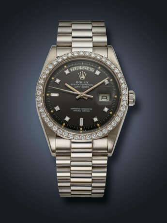 ROLEX, WHITE GOLD AND DIAMOND-SET 'DAY-DATE', REF. 1804 - фото 1
