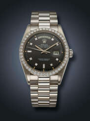 ROLEX, WHITE GOLD AND DIAMOND-SET 'DAY-DATE', REF. 1804