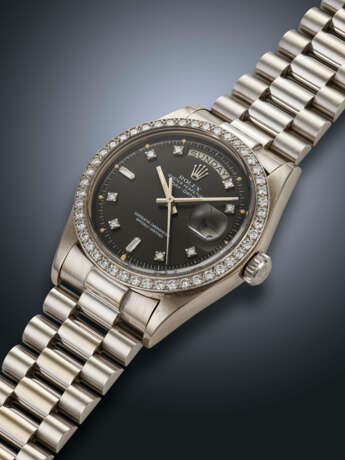 ROLEX, WHITE GOLD AND DIAMOND-SET 'DAY-DATE', REF. 1804 - фото 2