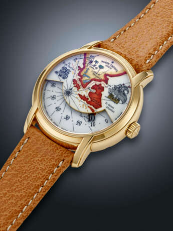 VACHERON CONSTANTIN, RARE YELLOW GOLD WANDERING HOURS 'TRIBUTE TO THE GREAT EXPLORERS 'MAGELLAN'' WITH HAND-PAINTED CHAMPLEVE ENAMEL DIAL, REF. 47070 - фото 2