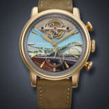 ARNOLD & SON, UNIQUE RED GOLD TOURBILLON CHRONOGRAPH, WITH HAND-PAINTED ENAMEL DIAL DEPICTING OMAN ACROSS AGES MUSEUM, REF. 1CTARG99A - фото 1