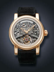 SCHWARZ ETIENNE, UNIQUE PINK GOLD AND DIAMOND-SET SKELETONIZED TOURBILLON