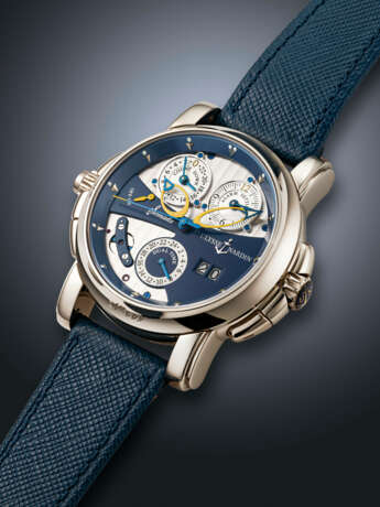 ULYSSE NARDIN, WHITE GOLD DUAL TIME CATHEDRAL ALARM 'SONATA', REF. 670-88 - photo 2