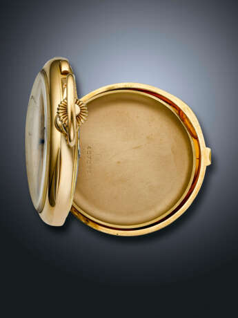 PATEK PHILIPPE, RARE YELLOW GOLD MINUTE REPEATING SPLIT-SECONDS CHRONOGRAPH OPENFACE POCKET WATCH - photo 5