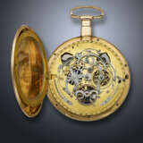 MEURON & CO, YELLOW GOLD QUARTER REPEATER OPENFACE POCKET WATCH WITH CILINDER ESCAPEMENT - фото 4