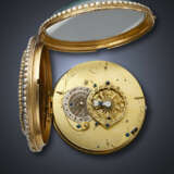 LE ROY, YELLOW GOLD, PEARLS AND ENAMEL VERGE OPENFACE POCKET WATCH - photo 3
