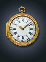 MARTINEAU, YELLOW GOLD DOUBLE CASED VERGE OPENFACE POCKET WATCH