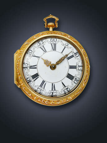 MARTINEAU, YELLOW GOLD DOUBLE CASED VERGE OPENFACE POCKET WATCH - фото 1