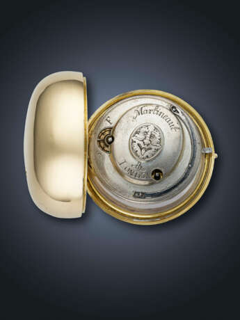 MARTINEAU, YELLOW GOLD DOUBLE CASED VERGE OPENFACE POCKET WATCH - фото 3
