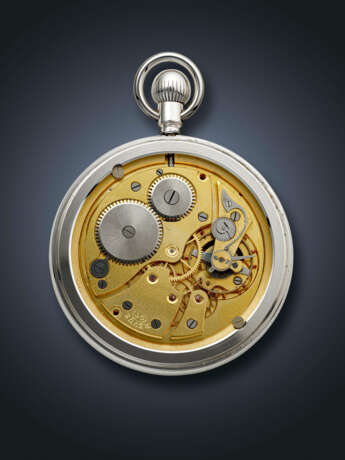 JAEGER-LECOULTRE, STAINLESS STEEL MILITARY OPENFACE POCKET WATCH 'G.S.T.P.' - photo 3