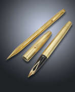 Writing instruments and lighters. SHEAFFER, SET OF 2 18K YELLOW GOLD PEN