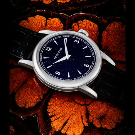 PHILIPPE DUFOUR. A UNIQUE, MEANINGFUL AND EXTREMELY APPEALING PLATINUM WRISTWATCH WITH MESMERIZING AVENTURINE DIAL, MADE FOR CHARITY - photo 3
