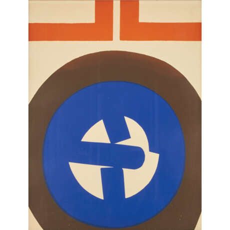 PFAHLER, GEORG KARL (1926-2002), "Geometrische Komposition in Blau, Braun und Orange", - photo 1