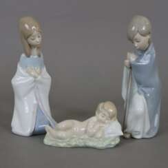 3 Krippenfiguren - Lladro, Spanien, Porzellan, pol…