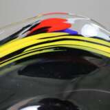 Fußvase - 20. Jh., farbloses Glas mit Farbeinschme… - Foto 3