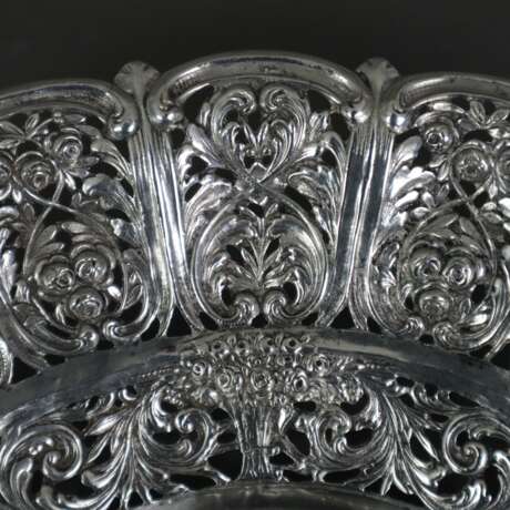 Korbschale im Barockstil - 800er Silber, ovale For… - Foto 4