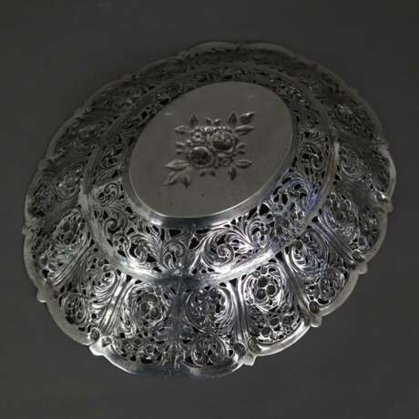 Korbschale im Barockstil - 800er Silber, ovale For… - Foto 6