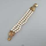 Perlenarmband- 3-strängig, aus 45 Zuchtperlen von… - photo 1