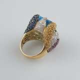 Skurriler „London Blue“ -Topas-Goldring - Gelbgold… - фото 4