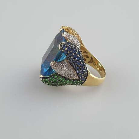 Skurriler „London Blue“ -Topas-Goldring - Gelbgold… - photo 6