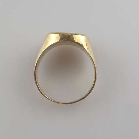 Herrenring mit Onyx und Diamant - Gelbgold 585/000… - photo 5