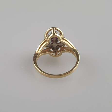 Diamant-Rubin-Ring - Gelbgold 585/000, gestempelt… - фото 4