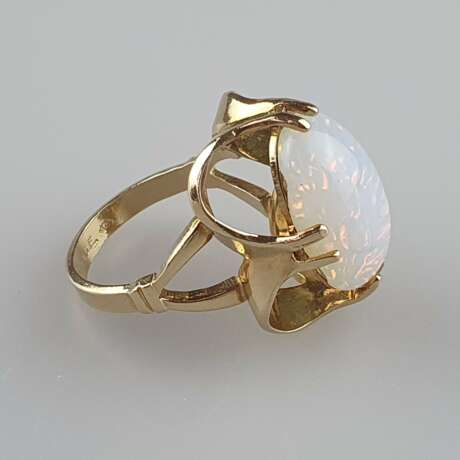 Opalring - Gelbgold 333/000, gestempelt "8KT", dur… - photo 4