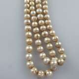 Endlose Akoya-Perlenkette - beigefarbene, barocke… - фото 4