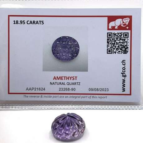 Loser Amethyst - 18,85 ct., oval, fein geschliffen… - photo 5