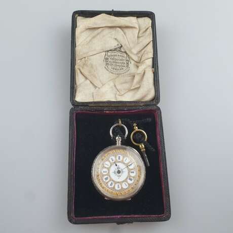 Taschenuhr mit Schlüsselaufzug - ca. 1880, handgra… - фото 11