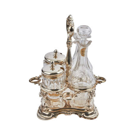 Menage mit vier Glasfläschchen, 19. Jahrhundert./20. Jahrhundert. - photo 3