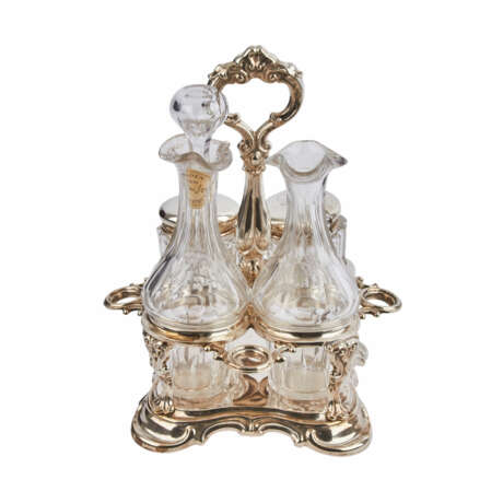 Menage mit vier Glasfläschchen, 19. Jahrhundert./20. Jahrhundert. - фото 4