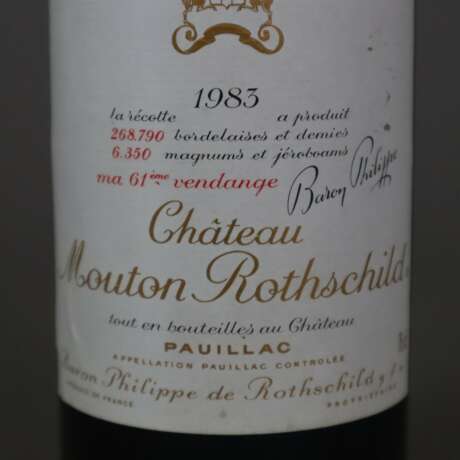 Wein - 1983 Château Mouton Rothschild, Pauillac, F… - photo 6