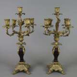 Ein Paar Kaminleuchter - um 1900, Bronzelegierung… - фото 1