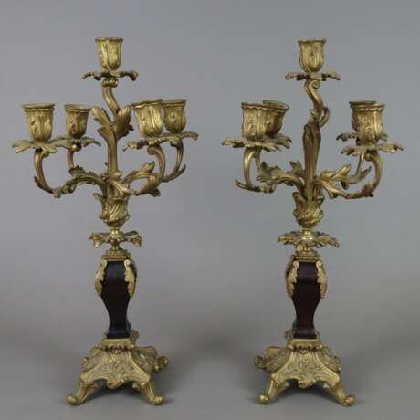 Ein Paar Kaminleuchter - um 1900, Bronzelegierung… - Foto 1