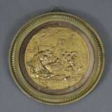 Reliefplakette - Metall vergoldet, runde Plakette… - Foto 1