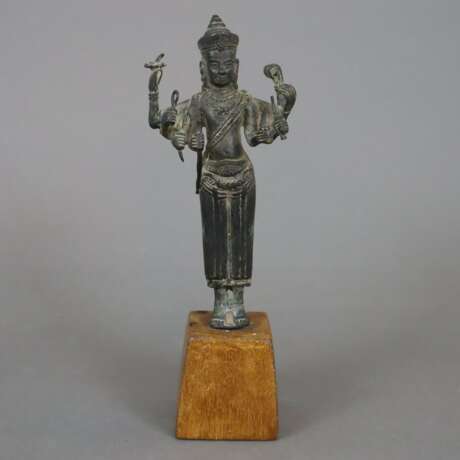 Bronzefigur einer Khmer-Gottheit - wohl Lokeshvara… - Foto 1