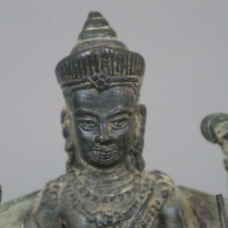 Bronzefigur einer Khmer-Gottheit - wohl Lokeshvara… - Foto 3