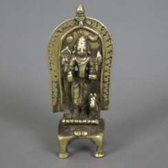 Kleiner Vishnu-Altar - Indien, Bronzelegierung, Da…