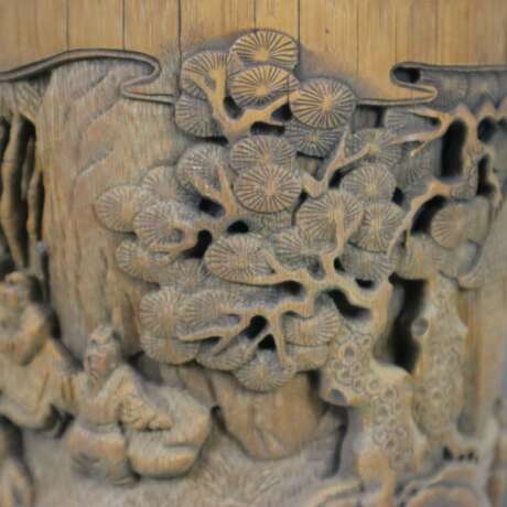 Bambus-/Pinselbecher - geschnitzt, China, zylindri… - Foto 4