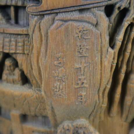 Bambus-/Pinselbecher - geschnitzt, China, zylindri… - Foto 6