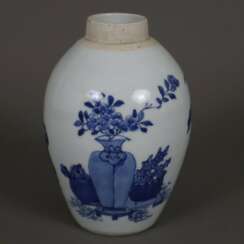 Blau-weiße Vase - China, Qing-Dynastie, Porzellan,…