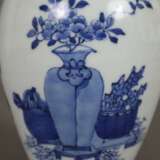 Blau-weiße Vase - China, Qing-Dynastie, Porzellan,… - фото 4