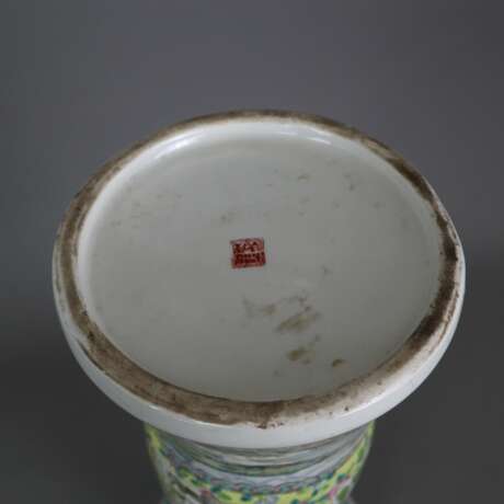 Große Gu-förmige Vase - Porzellan, Trompetenvase m… - photo 6
