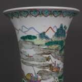 Große Gu-förmige Vase - Porzellan, Trompetenvase m… - Foto 9