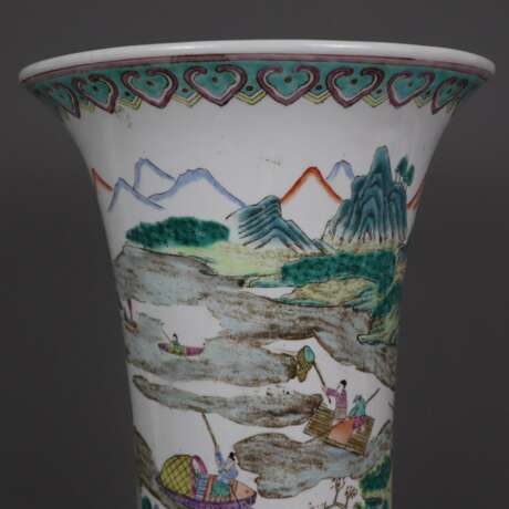 Große Gu-förmige Vase - Porzellan, Trompetenvase m… - фото 9